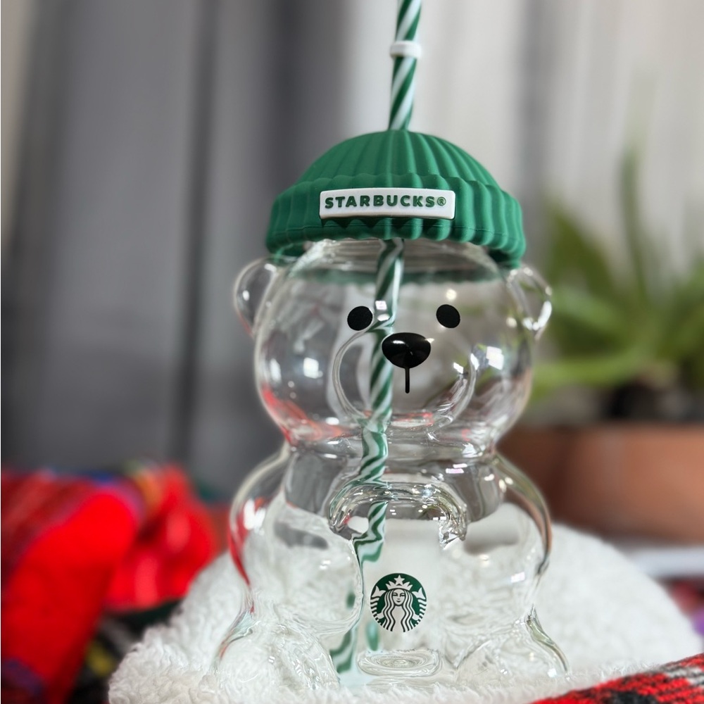 Starbucks Bearista  Glass with Straw